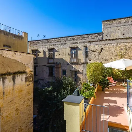 Duomo Terrace - Luxury With Private Parking In Historic Center Appartement Napels